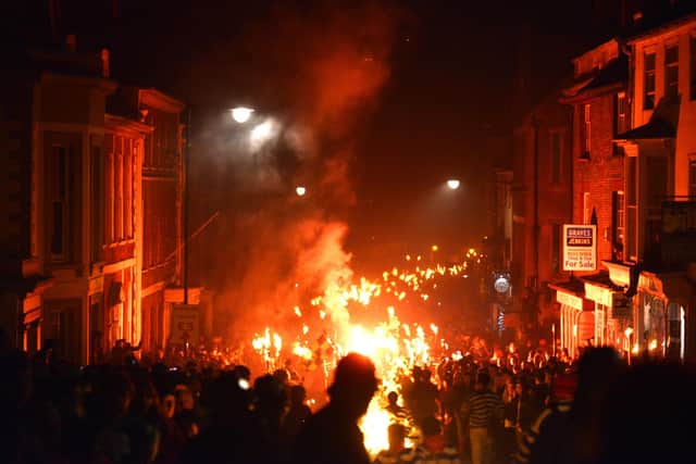 Lewes Bonfire's multi-agency partnership said the event takes place on Saturday, November 4, and 'remains an event for local people'. Photo: Peter Cripps/National World