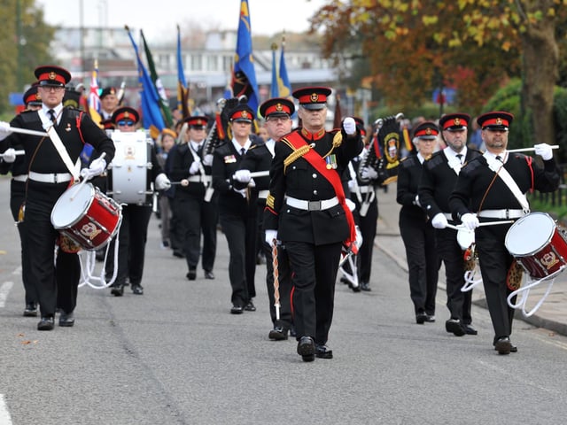Remembrance Sunday service in Horsham. Pic S Robards SR2211131