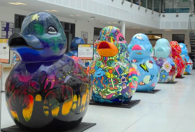 The colourful duck creations are up for auction this week