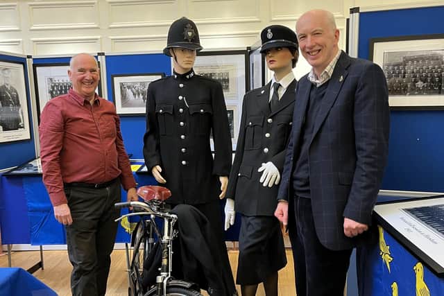 Former Worthing policeman Alan Moore with the High Sheriff of West Sussex, Andy Bliss