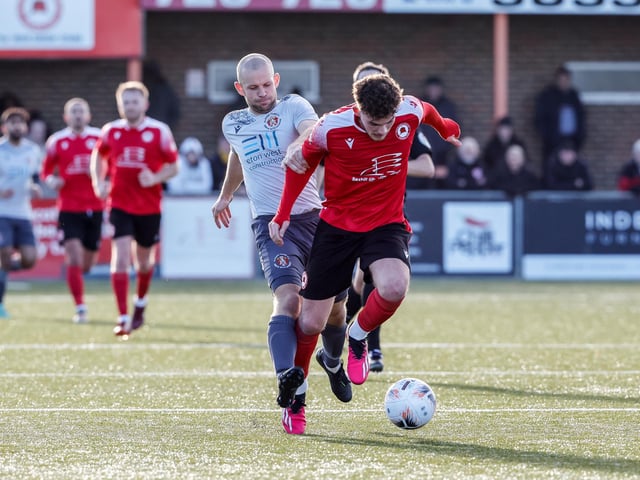 Action from Eastbourne Borough's 2-0 Ntional League South win against Slough Town at Priory Lane