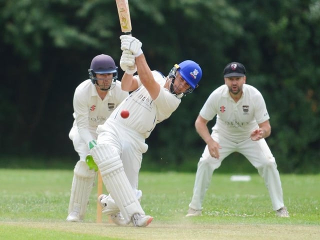Action from Portslade CC v Bolney CC in Division 4 East of the Sussex Cricket League