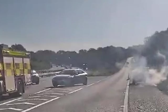West Sussex Fire and Rescue Service said it was alerted around 8.30am to a vehicle fire on the A27 westbound at Hammerpot to Poling Corner.