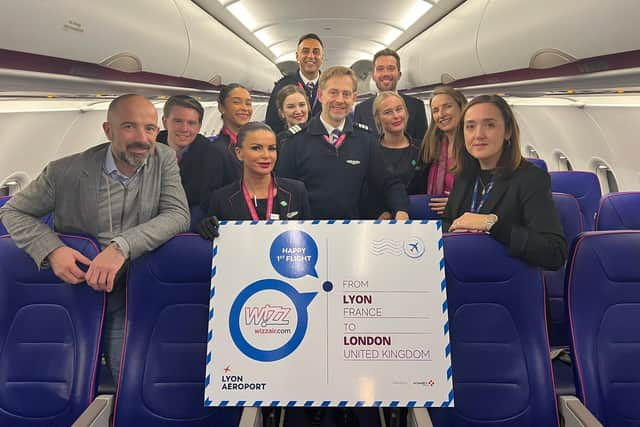 Wizz Air, Europe’s fastest growing and most sustainable airline, celebrates the launch of its new seasonal route from Gatwick Airport to Lyon in France