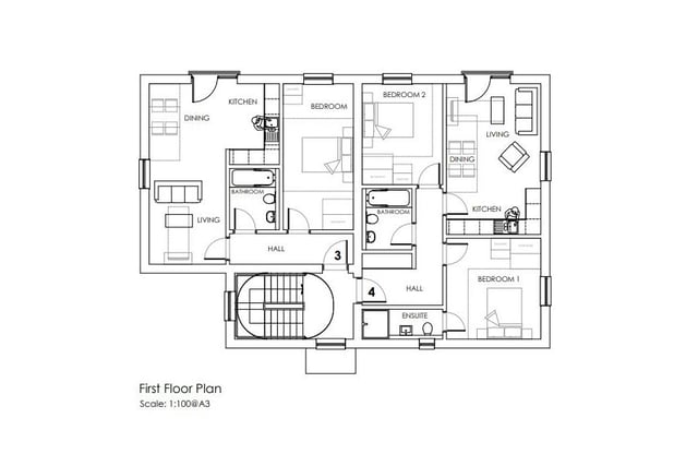 First floor plan - illustrative use only