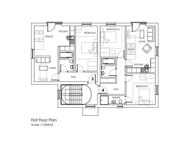 First floor plan - illustrative use only