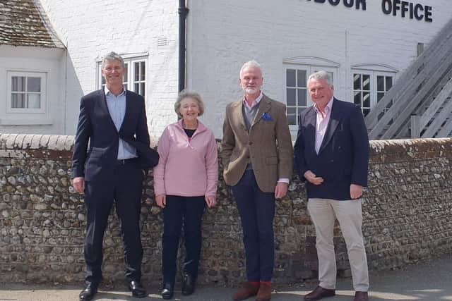 Richard Craven, outgoing Director & Harbour Master, Cllr Ann Briggs – Chair of the Conservancy, Matt Briers CBE and Robert Macdonald, Chair of the Conservancy’s Advisory Committee
