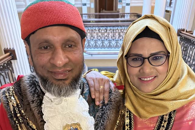 Mayor Mohammed Asaduzzaman  and his wife Most Ara | Picture: Sarah Booker-Lewis