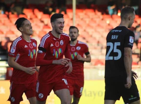 Crawley Town are now five points clear of the drop zone after beating Barrow 1-0.