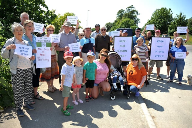 Up to 60 members of the local community submitted objections to plans to close the U-turn on the New Monks Farm stretch of the A27.
