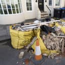 Household waste has been left in a town centre street in Worthing for more than five months. Photo: Eddie Mitchell