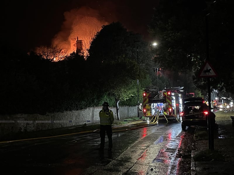 Emergency services called to tackle blaze at former Eastbourne school