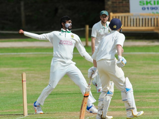 Action from Findon CC's Sussex League division two clash with Burgess Hill