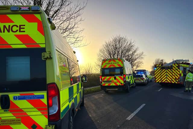@PCTomVanDerWee
We’re on scene dealing with a road traffic collision on the #A259, #Bosham. Thankfully those involved are not seriously injured but it is a complex incident so the road is closed and will be for at least the next hour or so