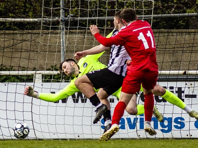 Action from Peacehaven and Telscombe v Crawley Down Gatwick