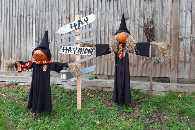 Some of the super scarecrows created for the Ferring Scarecrow Festival 2022, raising money for 1st Ferring Scouting Group. Some have pumpkins displaying a letter, five in North Ferring and nine in South Ferring. Unscramble them to enter the prize draw. Trail maps available at Brown's Natural Pet store.