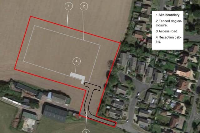 Proposed site for doggy day care centre in Fishbourne