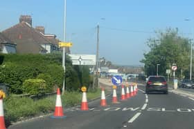 A259 backed up to Worthing eastbound due to A27 eastbound closure at Lancing - pictured A27 just before Manor Roundabout. Photo: Eddie Mitchell