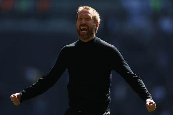 Brighton and Hove Albion head coach Graham Potter has displayed his emotion in the Premier League this season