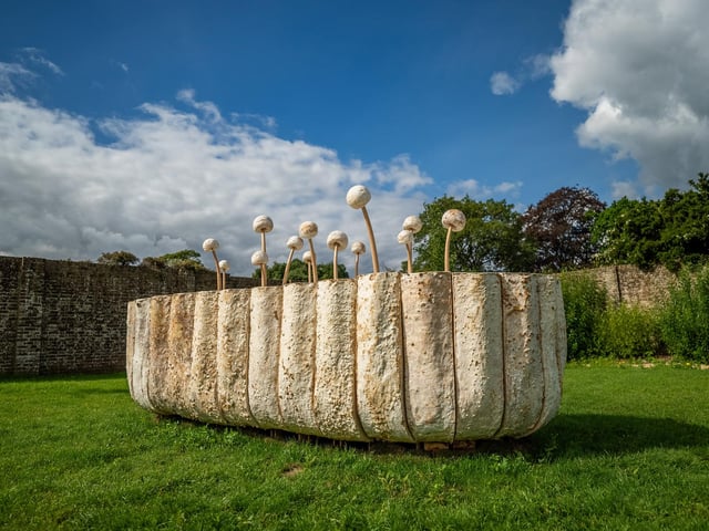 Wild Stones is a collaborative architectural piece from creative studio La Succulente, artist Côme di Meglio and designer We Want More. Photo: RBG Kew