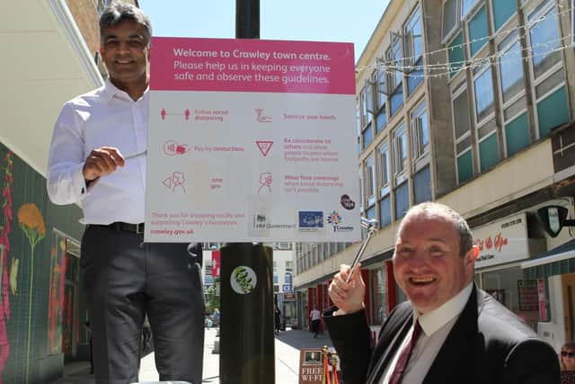 Atif Nawaz, Cabinet member for Planning and Economic Development (left) and Councillor Michael Jones, Leader of the Council (right)