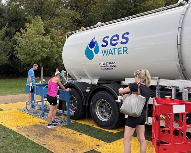 There were four SES Water stations along the Run Reigate Half Marathon route as well as five ‘Cheer Stations’ scattered along the trial. Picture courtesy of SES Water