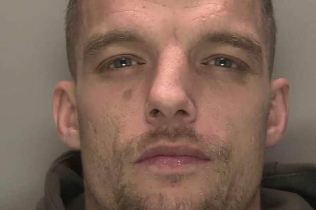 Sam Everitt has been jailed for a violent assault on a woman. Picture courtesy of Sussex Police