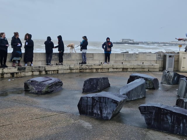 Scream at the Sea 2023, organised by the Bard of Worthing, Joe Bunn, gave people the opportunity to air their grievances and shout them at the top of their voices, so they float away with the waves