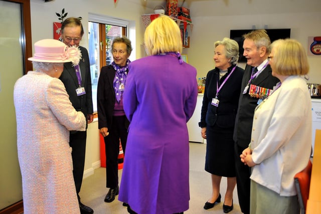 The Queen visited Canine Partners, Mill Lane, Heyshott, met one of the co founders. Pic Steve Robards SR1728903