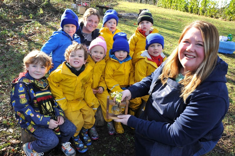 Itchenor Montessori Forest School have been learning about the trees in their setting and the children collected a healthy acorn from the oak in their grounds which is thought to be over 200 years old, in the hope of growing it into a sapling. They are now planning to donate the baby tree to the Allotment at Ellanore Lane where it will grow big and strong and potentially live equally as long. Pic S Robards SR23012301