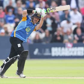Daniel Hughes of Sussex bats during the Vitality Blast match between Sussex Sharks and Kent Spitfires in June (Photo by Warren Little/Getty Images)