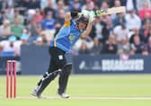 Daniel Hughes of Sussex bats during the Vitality Blast match between Sussex Sharks and Kent Spitfires in June (Photo by Warren Little/Getty Images)