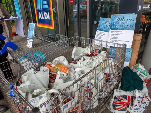 More than 8,000 items have been collected at the Lewes Food Banks Winter Collection