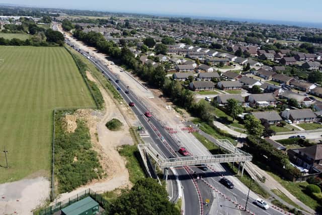 West Sussex County Council said the A259 improvement works at Angmering and Wick are progressing well, with much of the second carriageway foundation in place, having already built most of the first carriageway. Photo: Eddie Mitchell