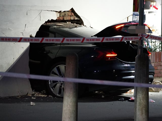 In Pictures: Car crashes into wall of house in Eastbourne