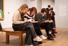 Collyer's students sketching at the Tate Modern