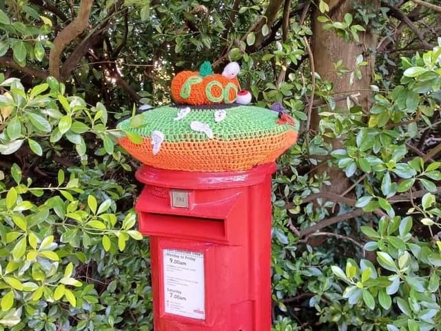 Hallowe'en themed Boo Pumpkin in Kings Drive, opposite Ratton Drive, Eastbourne