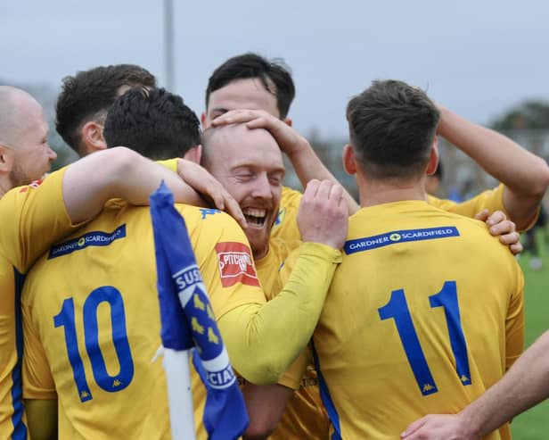 Celebrations as Lancing get back to winning ways v Phoenix Sports | Picture: Stephen Goodger