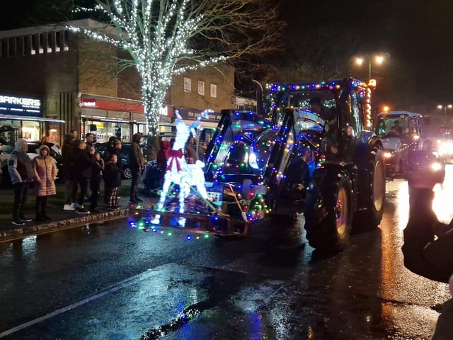 The Arundel Illuminated Tractor Run 2025 in Rustington, which it was visiting for the first time