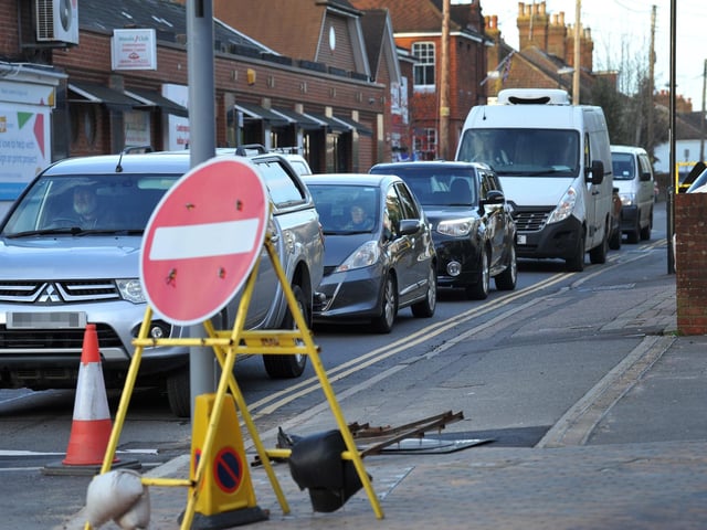 New traffic lights at the junction of Station Road, Church Road and Mill Road in Burgess Hill