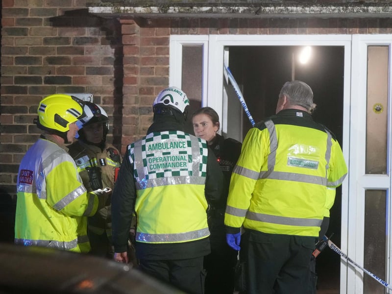 Eight people rescued from fire at block of flats in West Sussex