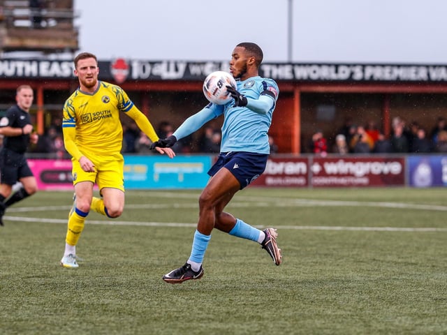 Action from Eastbourne Borough's 3-1 defeat at home to Havant and Waterlooville in National League South