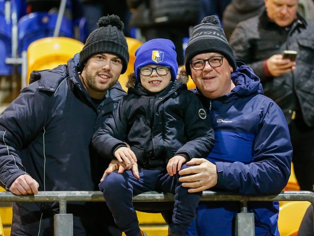 Mansfield Town fans ahead of the 2-1 win over Exeter City.