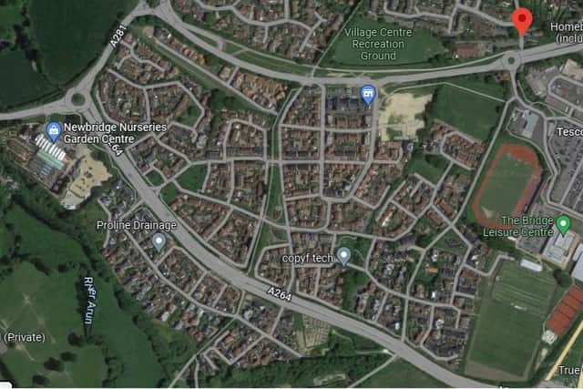 Wickhurst Green development south of Broadbridge Heath (Google Maps)