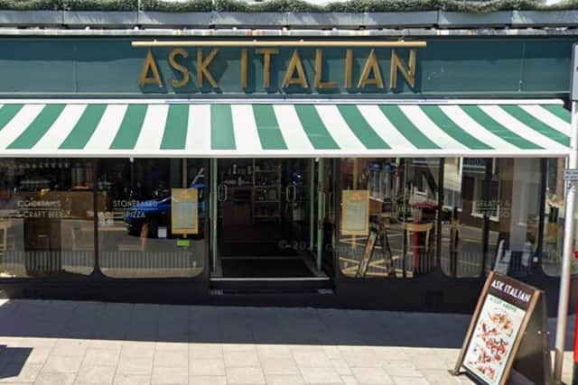 ASK Italian, at 186 High Street, Lewes, is just one of the food businesses in the area with a five-star hygiene rating. Photo: Google Street View
