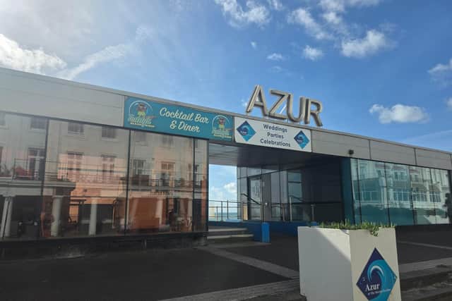 The empty Azur venue on St Leonards seafront photographed on October 2, 2026