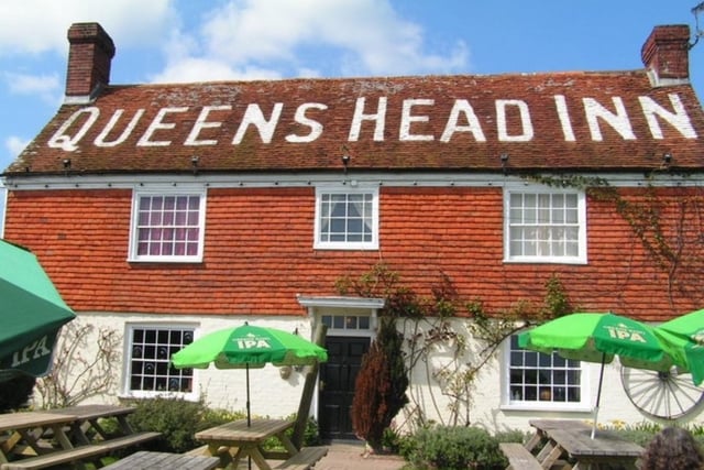 The Queens Head, Parsonage Lane, Icklesham. This  17th century inn on the A259 between Hastings and Rye, has been in the Guide for over 40 years. It has open fires and is popular with walkers. A good range of beers and well priced food and the beer garden has stunning views over the Brede Valley.