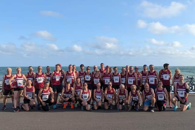 The Haywards Heath Harriers line-up at Hove's Phoemix 10k | Picture contributed
