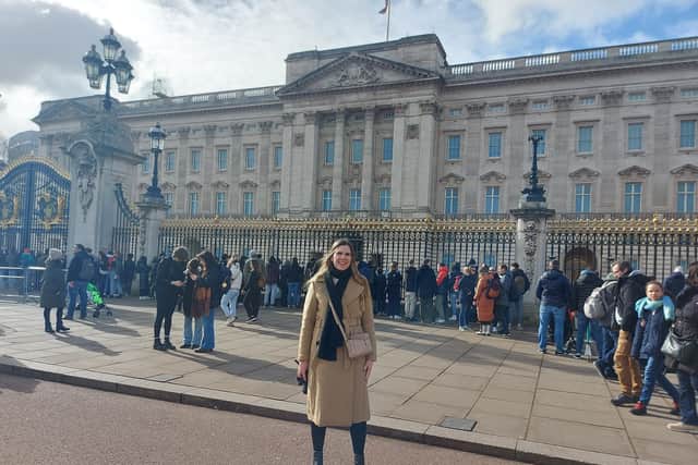 It was too busy to get a picture outside of the theatre before Les Misérables, so you've got this picture of me outside Buckingham Palace instead.