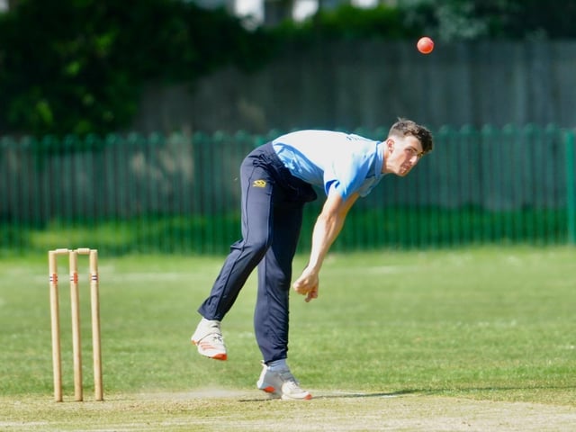 Action from the Sussex Cricket League Division 2 clash between Worthing v Burgess Hill. Picture by Stephen Goodger